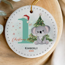 Cute först baby Julgran