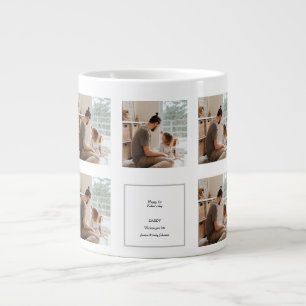Cute först fars dag, vi kärlek dig fotokollage jumbo mugg