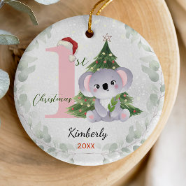 Cute först flicka Julgran Julgransprydnad Keramik