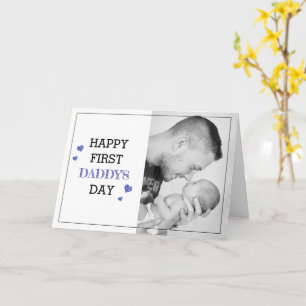 Cute Första Papporna Foto Kort