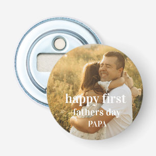Cute-foto lycklig första fars dag pappa flasköppnare