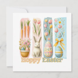 Cute Four Lodrät Brash Watercolor Hoppy Påsk