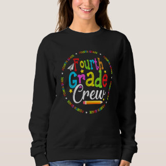 Cute Fourth Grade Crew First Day Of School Back To T Shirt