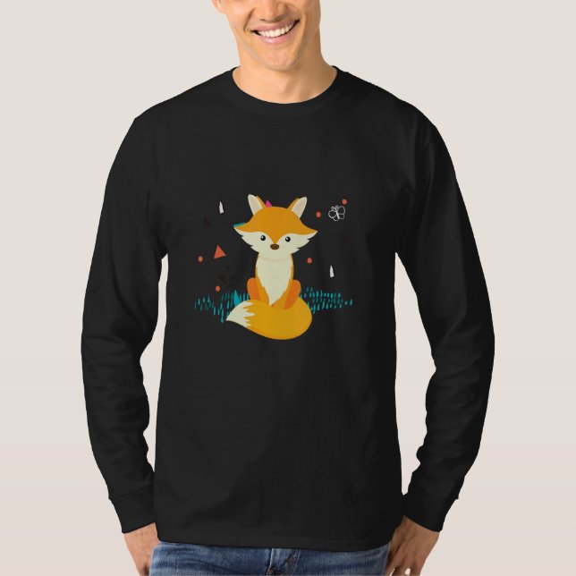 Cute Fox 1 T Shirt (Framsida)