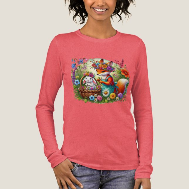 Cute Fox älskare T Shirt (Framsida)