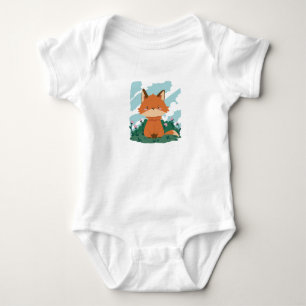 Cute Fox Animal in Garden T Shirt