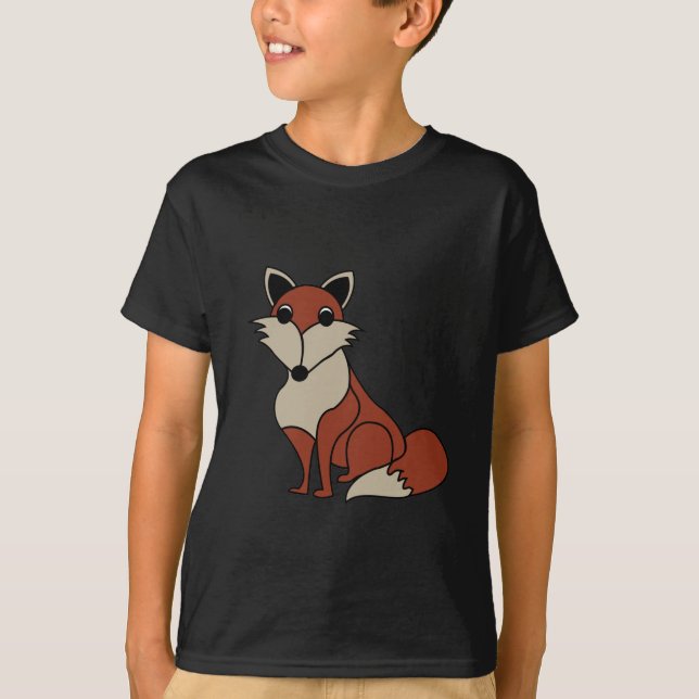 Cute Fox Animal T Shirt (Framsida)