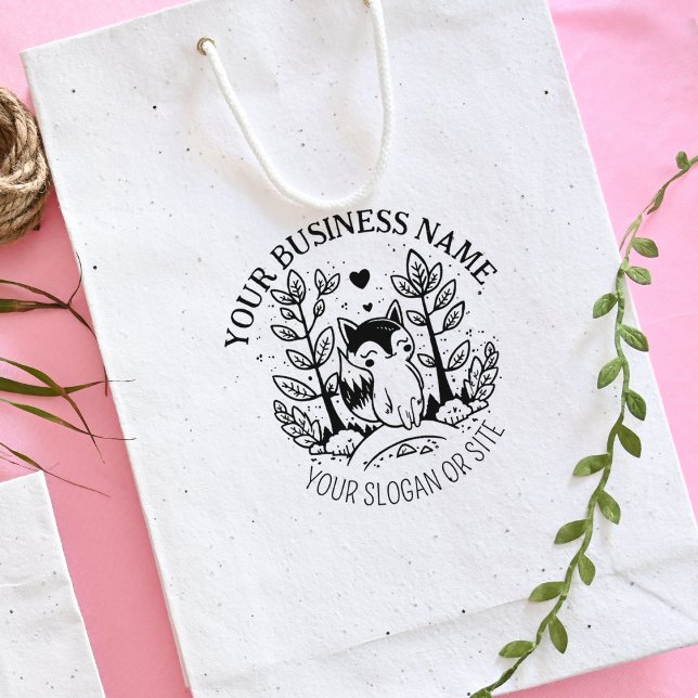 Cute Fox, Anpassningsbar Business, stor Stämpel (Skapare uppladdad)