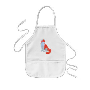 Cute Fox Apron Barnförkläde
