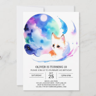 Cute Fox Äventyr för barn Inbjudningar