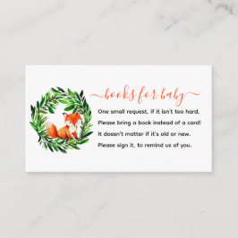 Cute Fox-Bokar för babyvisningshölje Tilläggskort