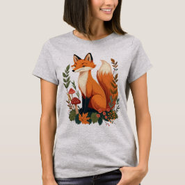 Cute Fox Cottagecore Aesthetic Wildlife T Shirt