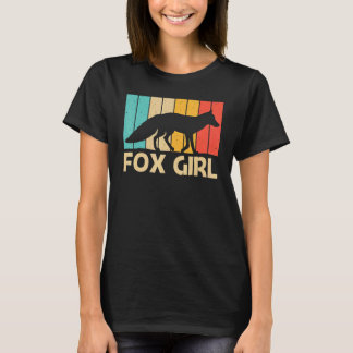 Cute Fox för flickor Barls Fennec Fox Arktisk skog T Shirt