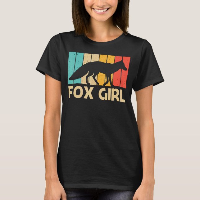 Cute Fox för flickor Barls Fennec Fox Arktisk skog T Shirt (Framsida)