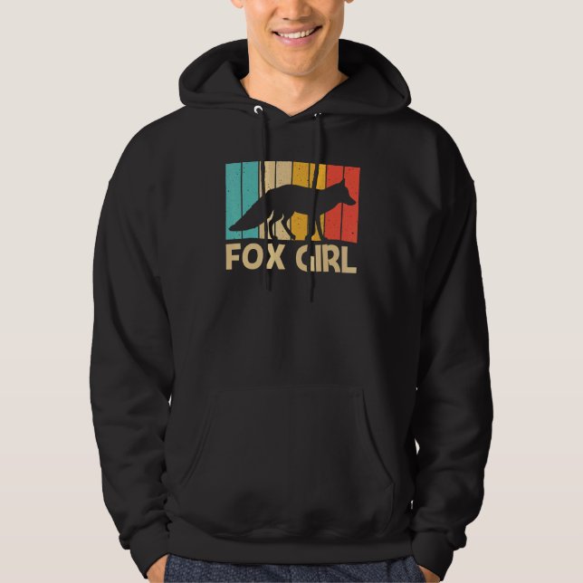 Cute Fox For Girls Kids Fennec Fox   Arctic Forest Hoodie (Framsida)