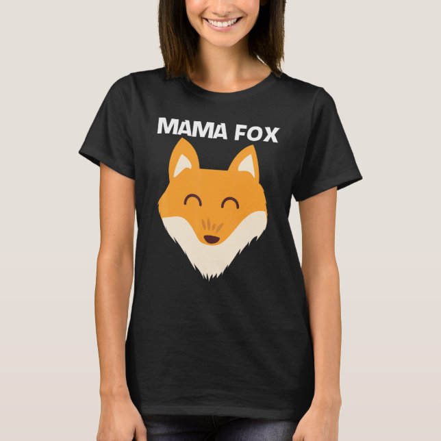 Cute Fox för kvinnliga ägare av däggdjur i Mamma T Shirt (Framsida)