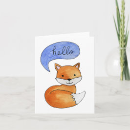 Cute Fox-hej-kort Kort
