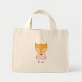 Cute Fox-illustration - Anpassade Mini Tygkasse