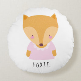 Cute Fox-illustration - Anpassade Rund Kudde
