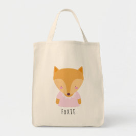 Cute Fox Illustration - Anpassade Tote Bag Tygkasse