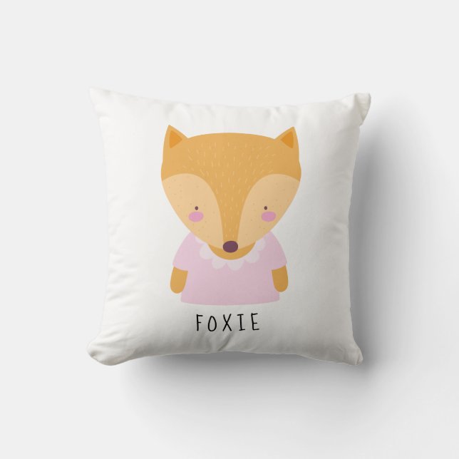 Cute Fox Illustration - Anpassadet Baby Kudde (Framsida)