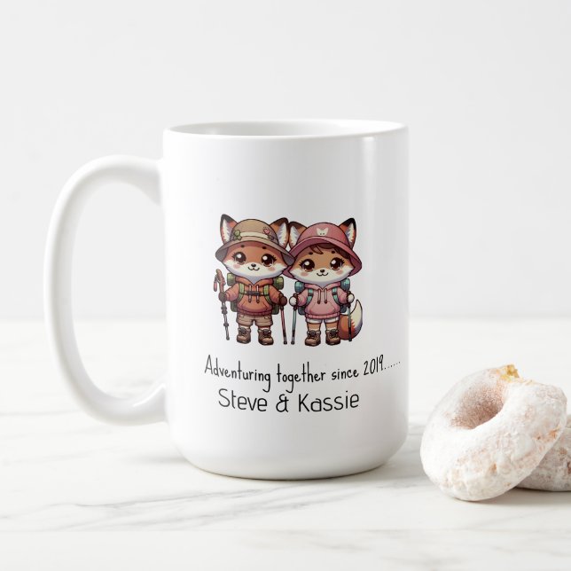 Cute Fox kan klä ihop sig efter att ha ringt Kaffemugg (Med munk)