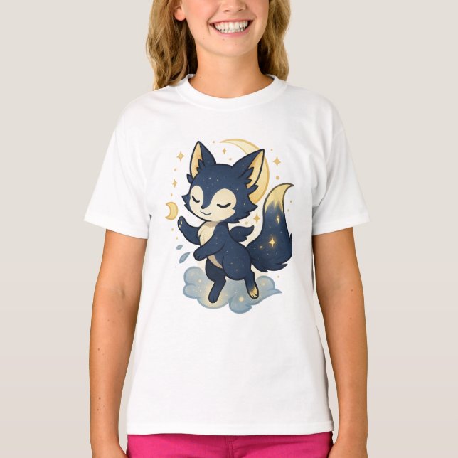 【Cute Fox Kids T-Shirt】 T Shirt (Framsida)