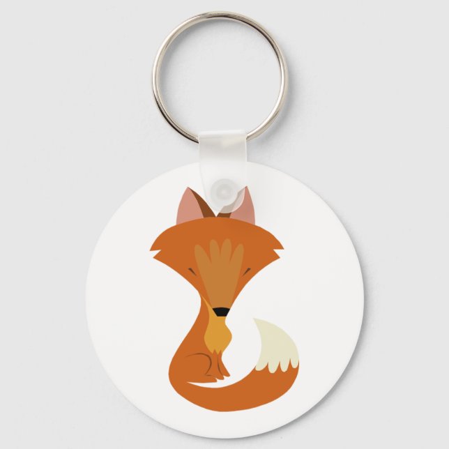 Cute Fox-nyckelkedja Nyckelring (Framsida)