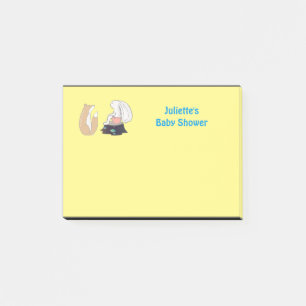 Cute Fox och Rabbit Baby Shower Post-it Block