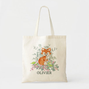 Cute Fox over Greenerys anpassade namn Tygkasse