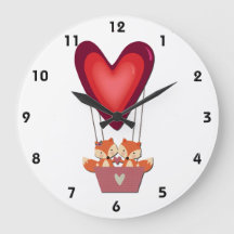 Cute Fox par i Heart Luft-ballongen