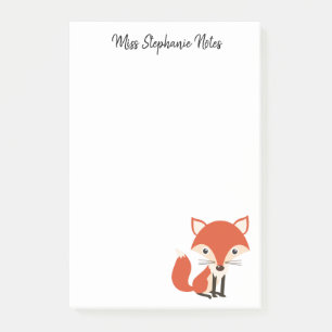 Cute Fox Post IT Notes för klassOffice-college Post-it Block