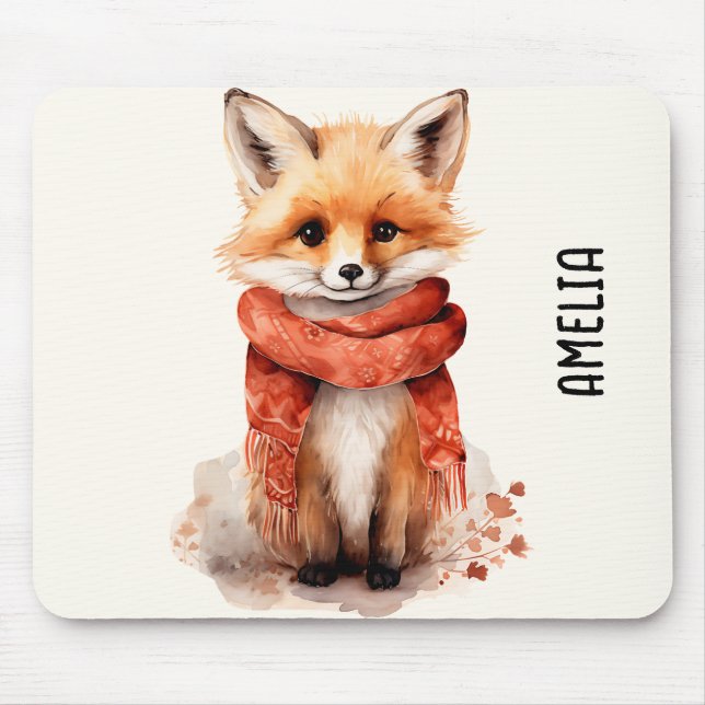 Cute Fox Pup in a Red Scarf Musmatta (Framsidan)
