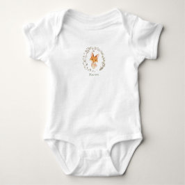 Cute Fox Rosa Bow Personlig Namn T Shirt