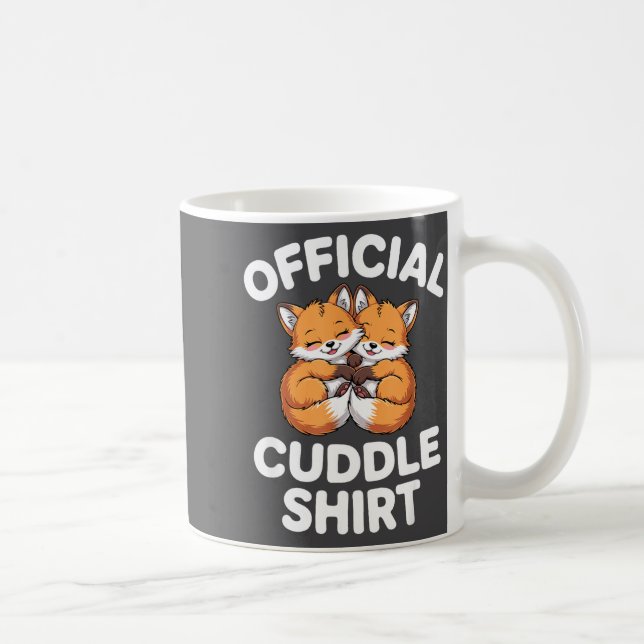 Cute Fox Snuggle Couple This Is My Cuddle  Kaffemugg (Höger)