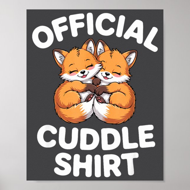 Cute Fox Snuggle Couple This Is My Cuddle  Poster (Framsidan)