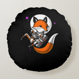 Cute Fox Space Astronaut Animal Rund Kudde