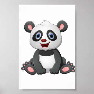 Cute Fox Tecknad Digital Printable Poster&etikett Poster