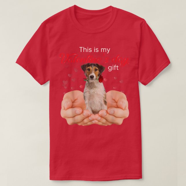 Cute Fox Terrier This Is My Valentine's Day Pajama T Shirt (Design framsida)