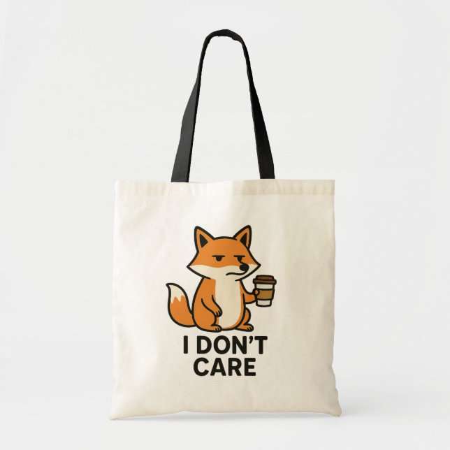 Cute Fox Tote Bag Tygkasse (Framsidan)