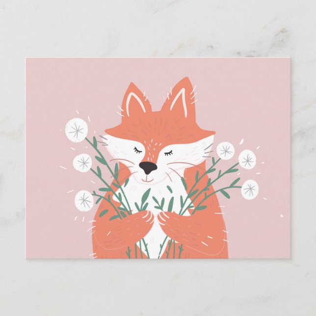 Cute Fox Vykort (Framsida)