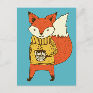 Cute Fox-vykort Vykort
