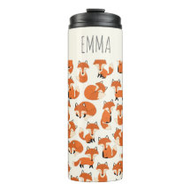 Cute Fox Woodland - höstskogen Mönster