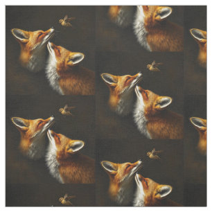 Cute Foxes & Bird Wildlife Animal Nature Art Tyg