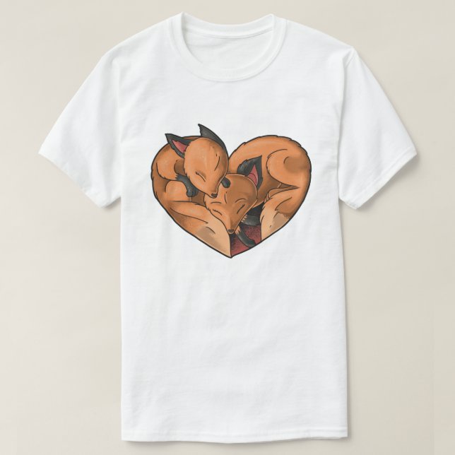 Cute Foxes T-Shirt (Design framsida)