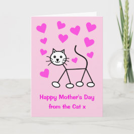 Cute från Cat Hearts Mors dag-kortet Kort