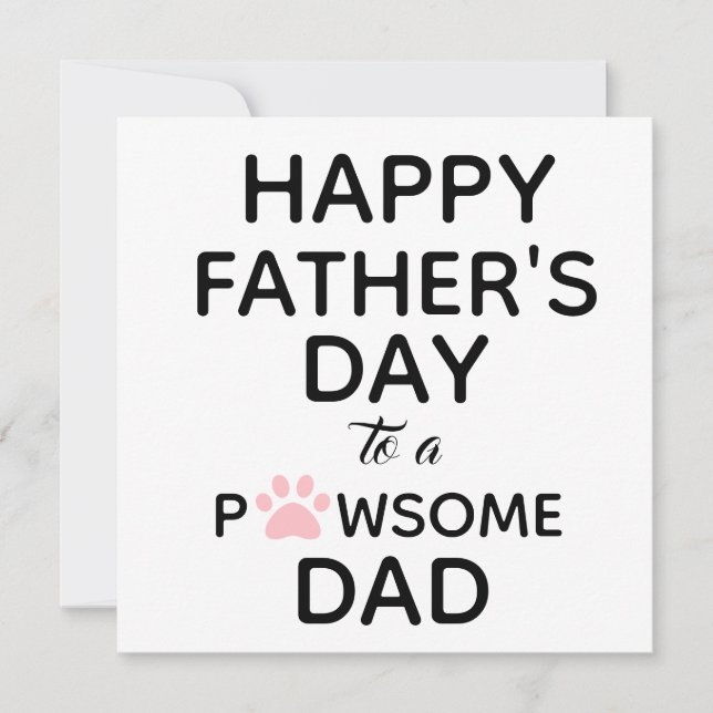 Cute från Hund till Pappa Fars dag Kort (Framsida)