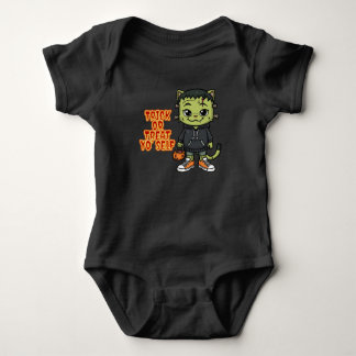 Cute Frankenstein Cat Monster - Kawaii Spooky Hall T Shirt