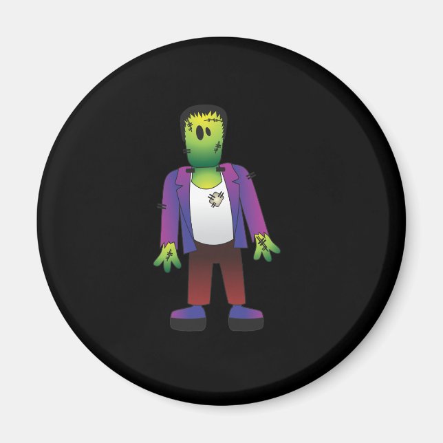 Cute Frankenstein Halloween Magnet (Framsidan)