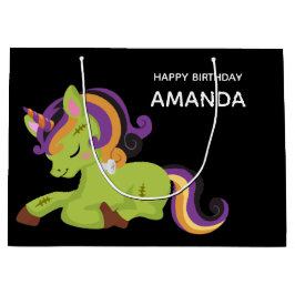 Cute Frankenstein Unicorn Halloween Birthday